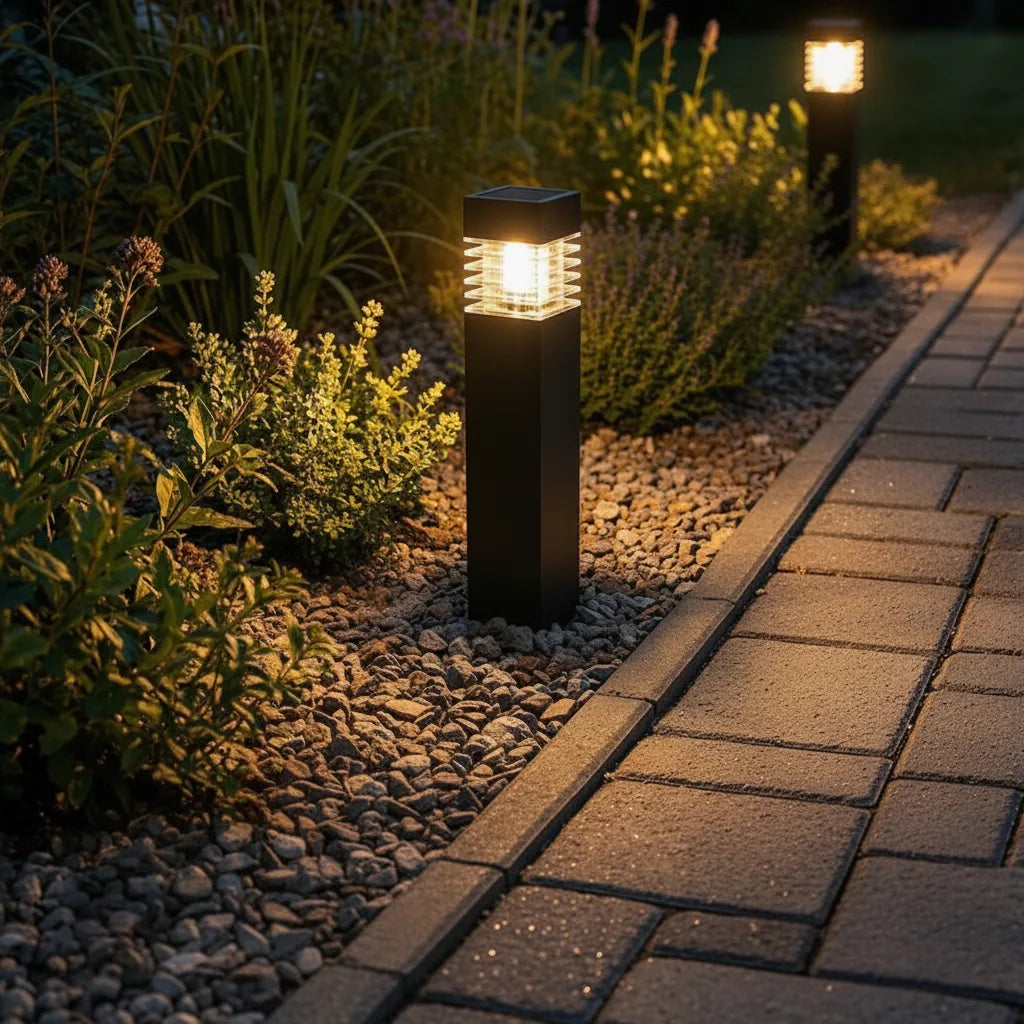 Solar tuinverlichting – LED-padverlichting met grondpen en schemersensor 0