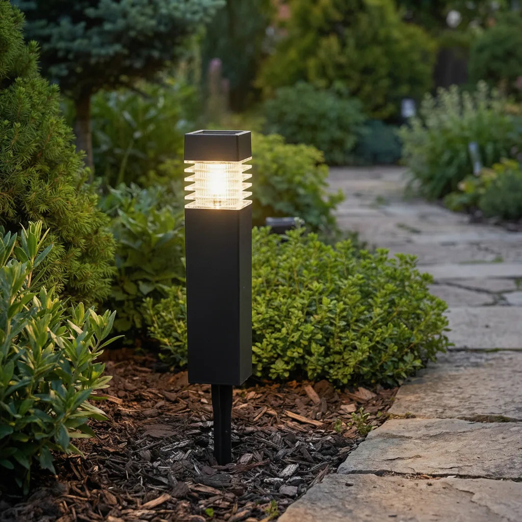 Solar tuinverlichting – LED-padverlichting met grondpen en schemersensor 2