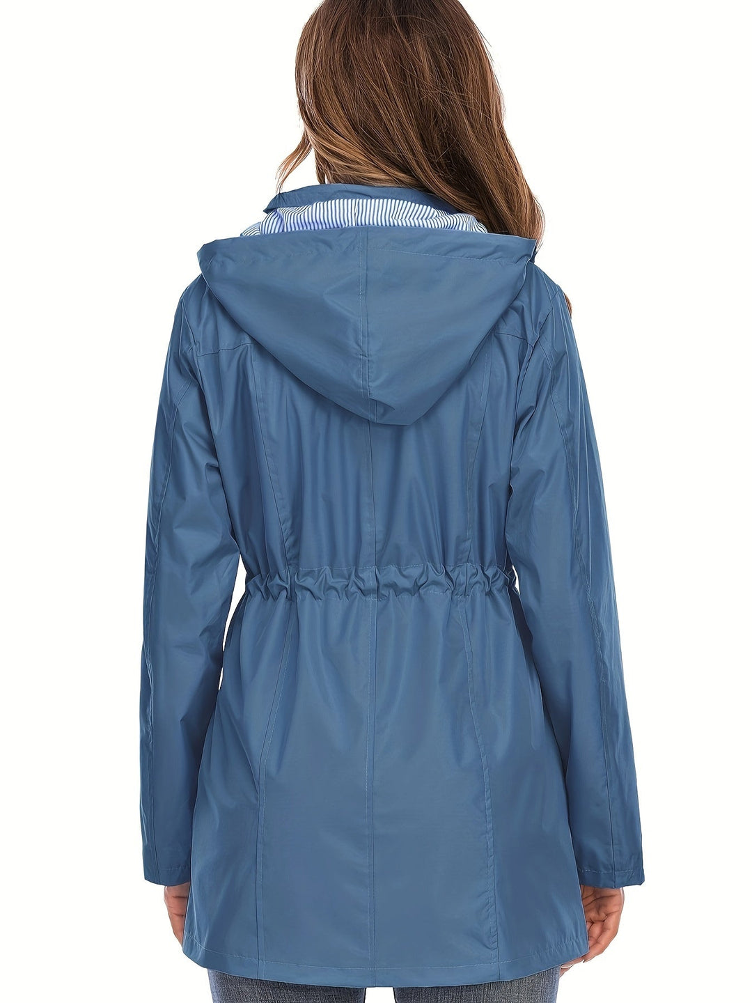 Elvira – Middellange Regenjas met Capuchon &amp; Rits – Voor Stad &amp; Outdoor