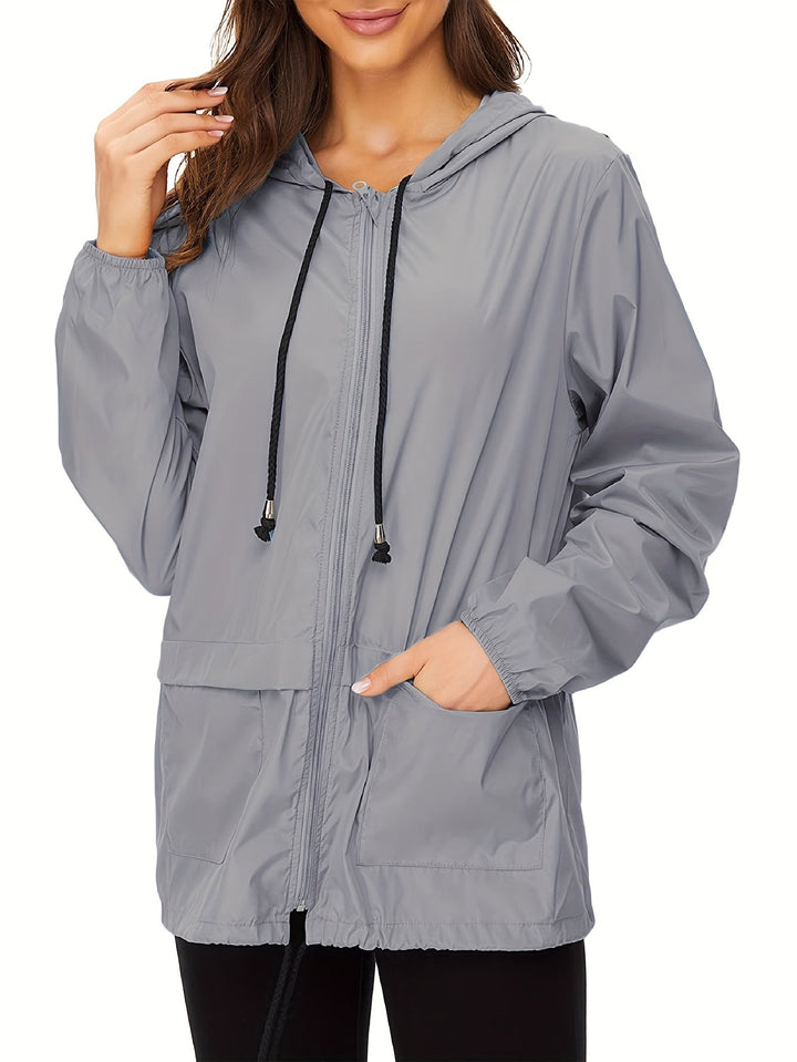 Elara – Chaqueta cortavientos con capucha – Moderna, versátil y resistente al agua