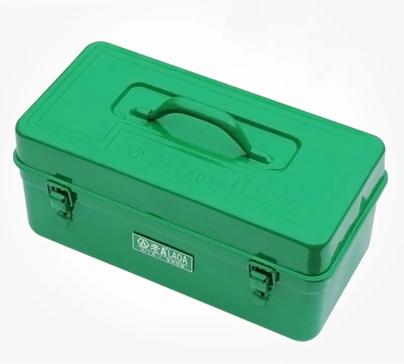 Stevige Metalen Gereedschapskist voor Auto en Huis, 50x25x25 cm, Zwart 0