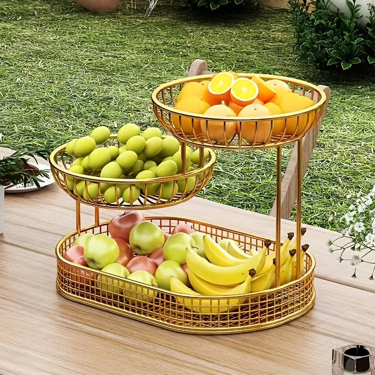 Stijlvol Serveren & Organiseren | Luxe Fruitschaal met 3 Lagen 0