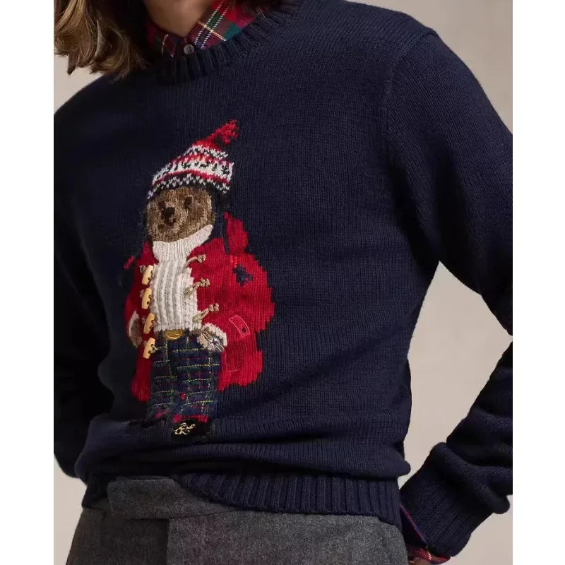 Stijlvolle Trui voor Heren en Dames met Borduursel, Lange Mouwen, Herfst/Winter 1