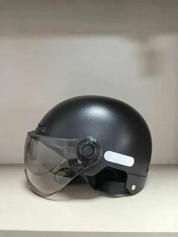 Stijlvolle Vintage Motorhelm Heren met Bril voor Stadsfietsen en E-bikes 0