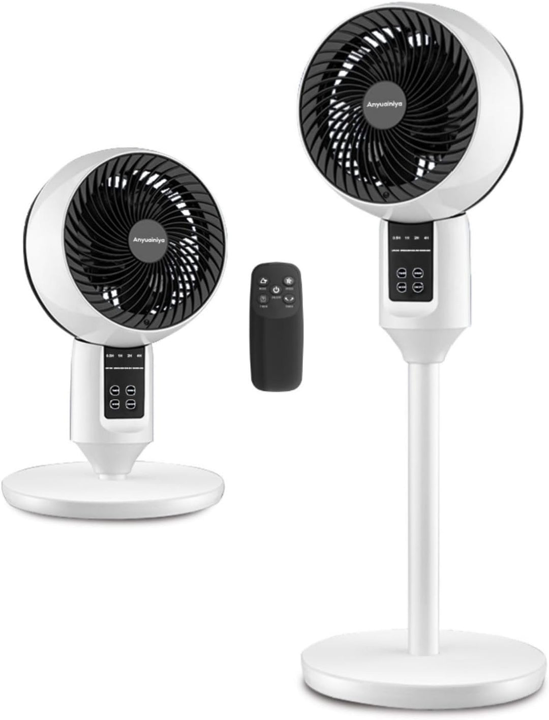 Stille Staande Ventilator met 3D-Oscillatie, Verstelbare Hoogte en Afstandsbediening 0