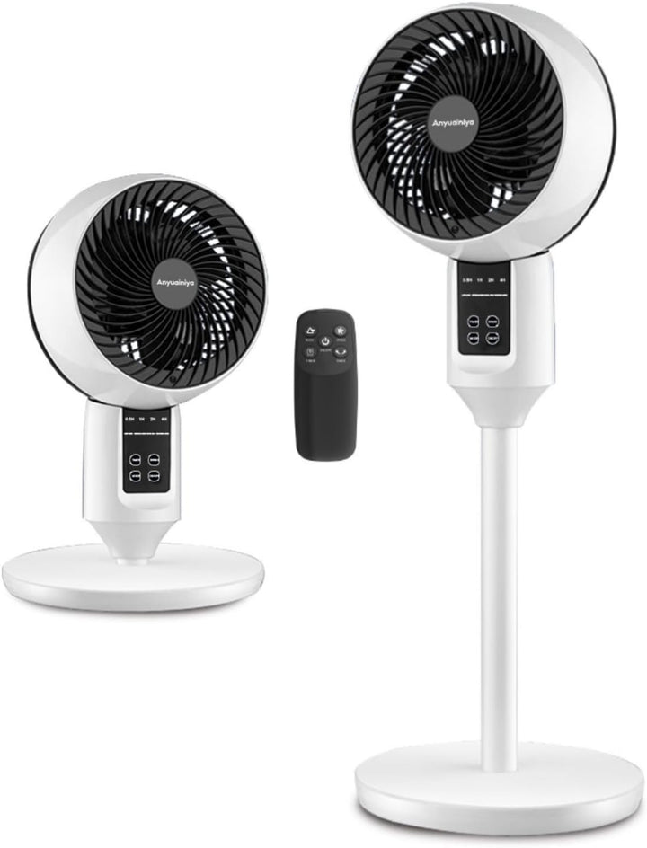 Stille Staande Ventilator met 3D-Oscillatie, Verstelbare Hoogte en Afstandsbediening 0