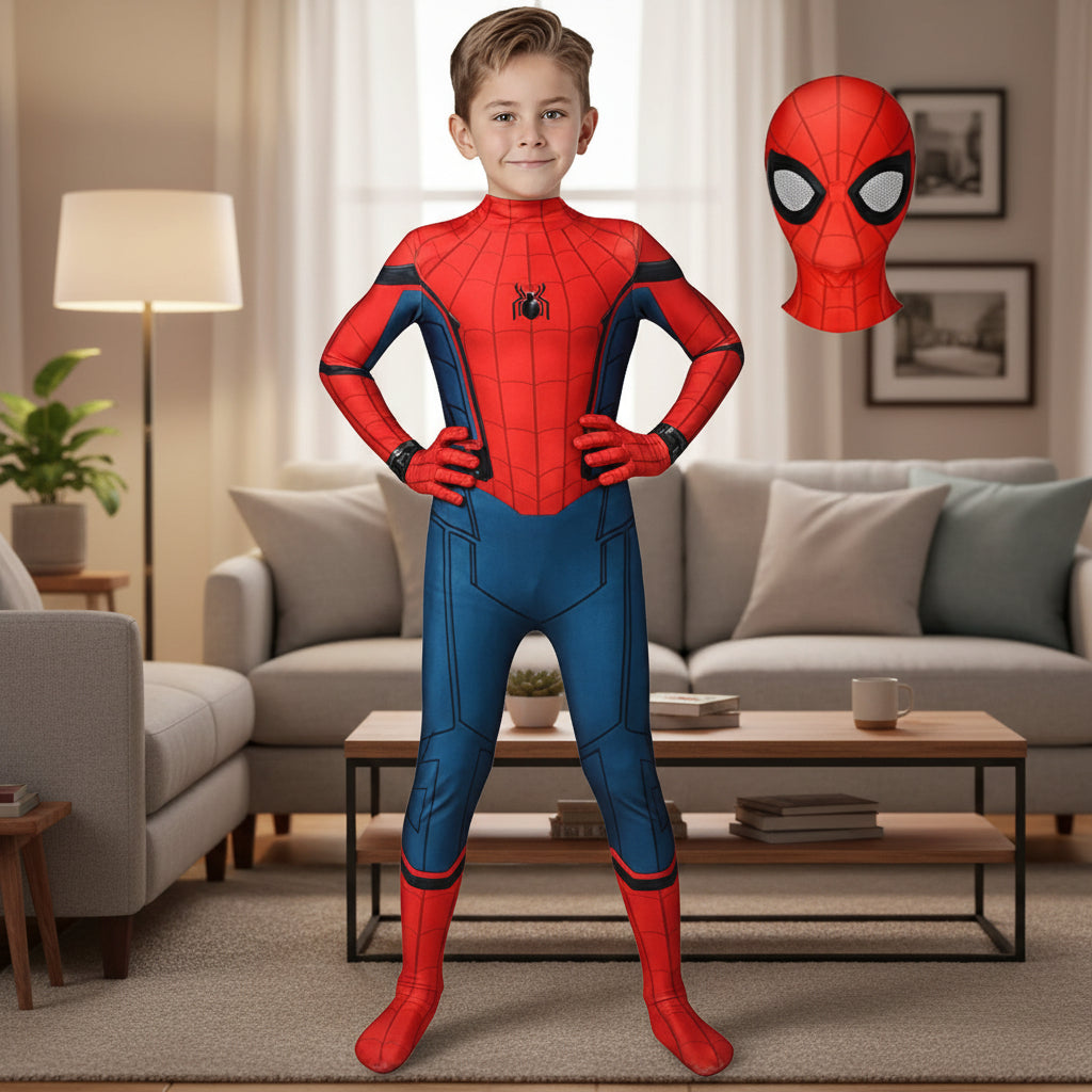 Superhelden Kostuum voor Kinderen en Volwassenen met Afneembaar Masker 0
