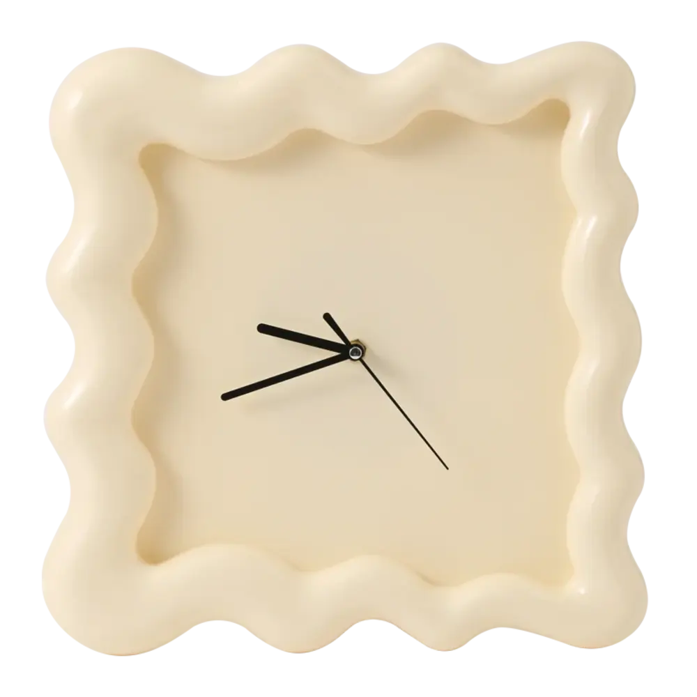 SweetHour | Biscuitvormige wandklok – Crème, uniek ontwerp, moderne decoratieve klok 6