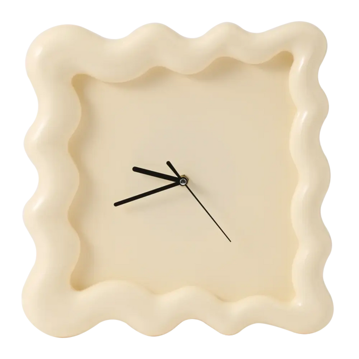 SweetHour | Biscuitvormige wandklok – Crème, uniek ontwerp, moderne decoratieve klok 6