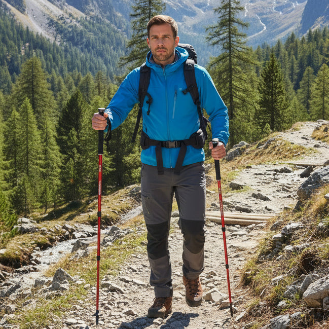 RIDGEX – Ergonomic adjustable hiking poles in lightweight design Vestragear