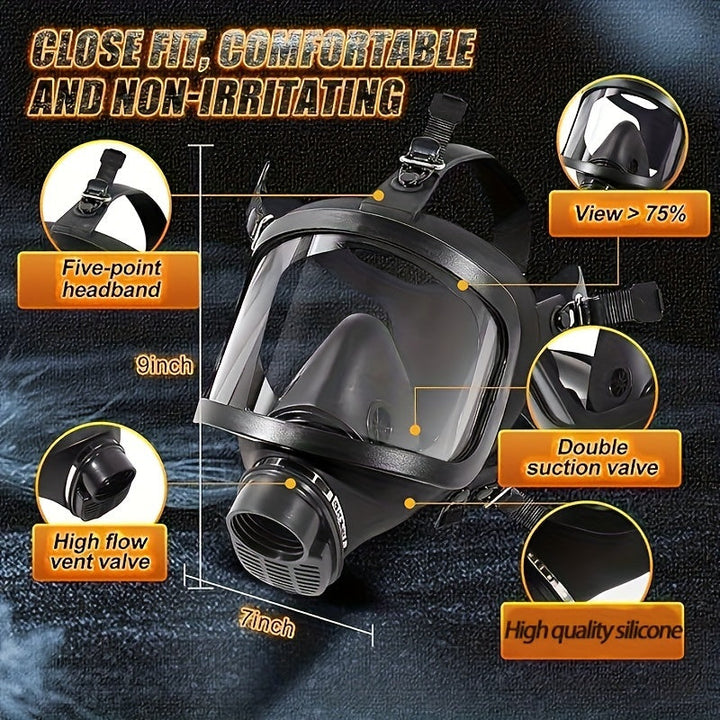 Tactical Guardian Volgelaatsgasmasker - Ultieme Bescherming tegen Chemische Gevaren 8