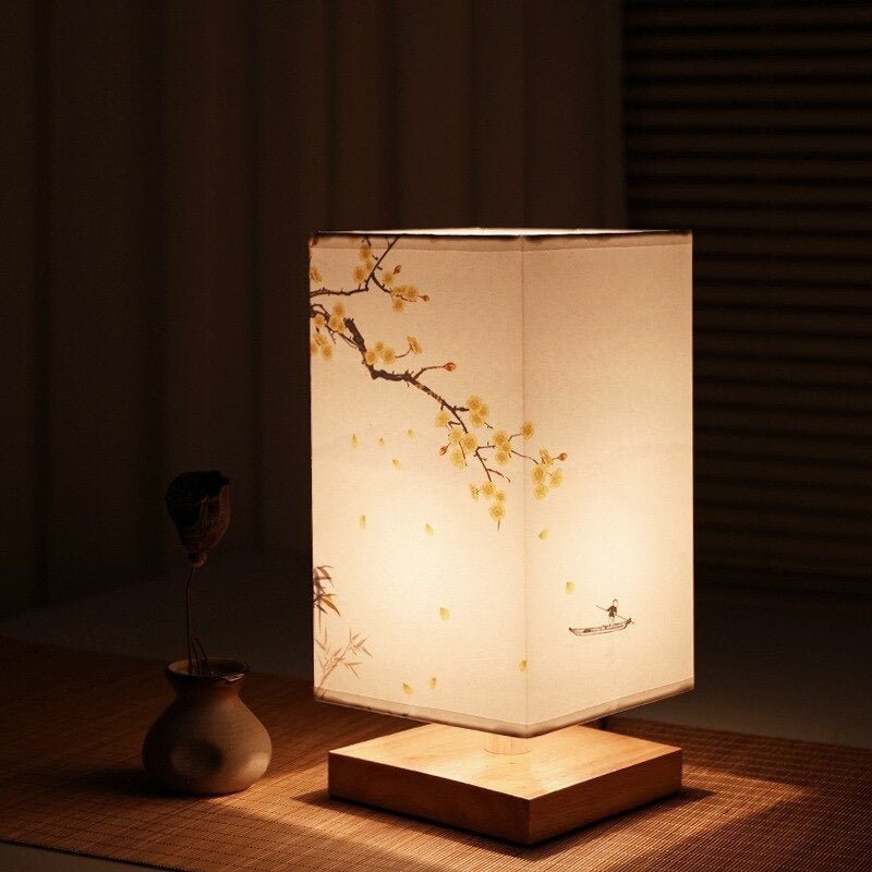 Tafellamp Bamboe Hout Japandi Minimalistisch Natuurlijk Nachtkastje Bureau | Sansoti 2