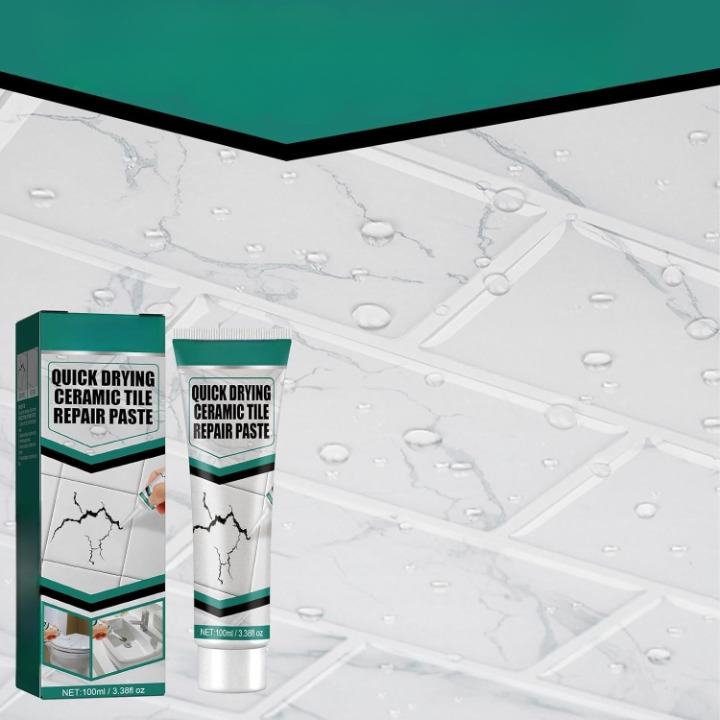 Tegelreparatiepasta 100ml Keramiek Porselein Marmer Badkamer Keuken Scheuren Chips Waterdicht Sneldrogend Vloerreparatie Wandtegel Herstellen | Sansoti 2