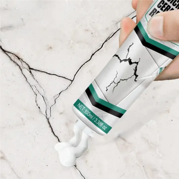 Tegelreparatiepasta 100ml Keramiek Porselein Marmer Badkamer Keuken Scheuren Chips Waterdicht Sneldrogend Vloerreparatie Wandtegel Herstellen | Sansoti 4