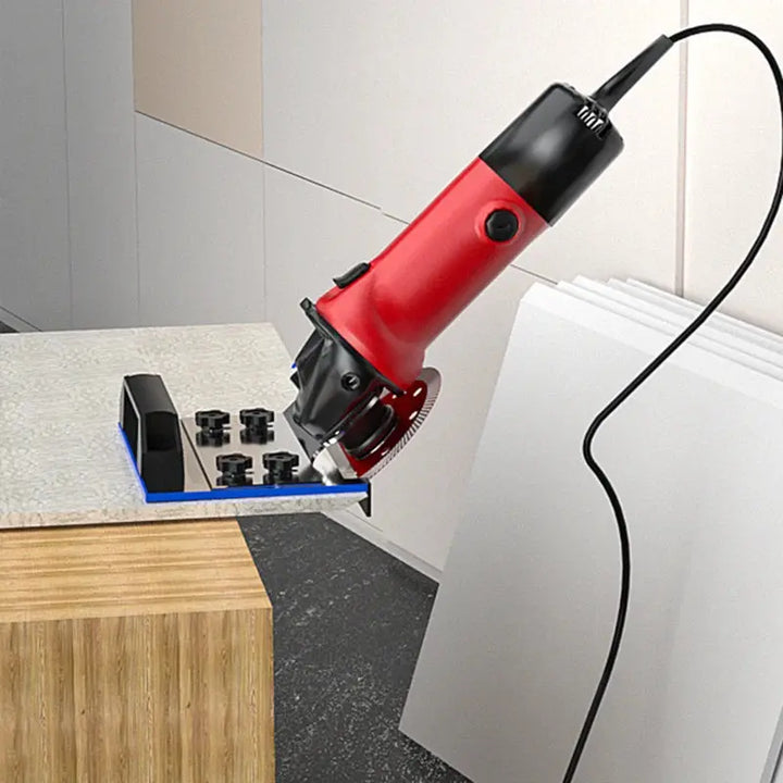 Tegelsnijhouder voor Haakse Slijper 45° Schuine Kanten RVS Verstelbaar Precisie Tegelbewerking Badkamer Keuken Renovatie Compact Vibratievrij | Sansoti 2