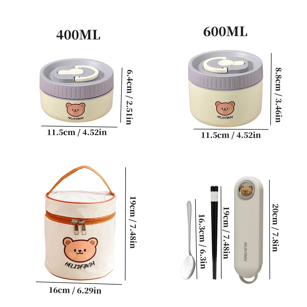 Thermische voedselcontainer – roestvrij staal 304, lekvrij, 400–2000 ml 13