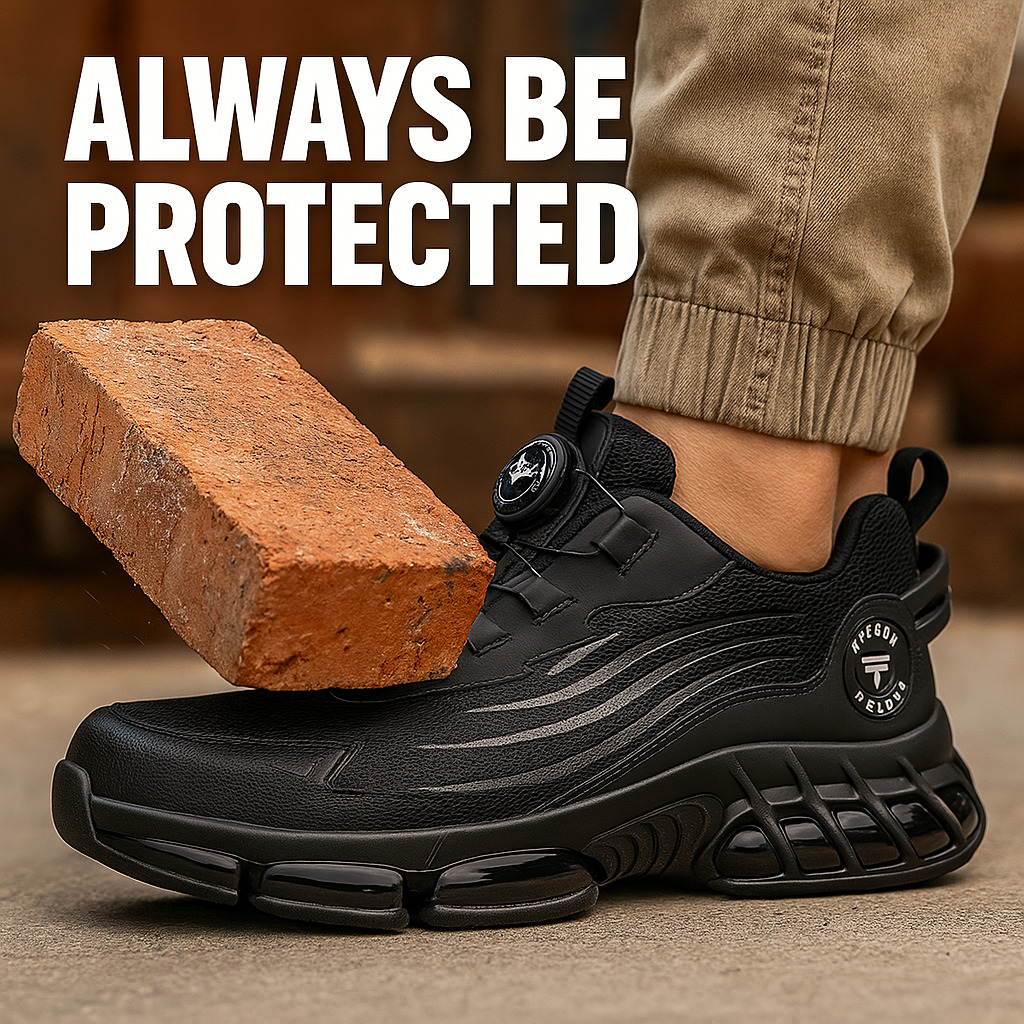 Zapatos de Seguridad con Punta de Acero – Cierre Giratorio, Suela Antideslizante y Resistente a Pinchazos