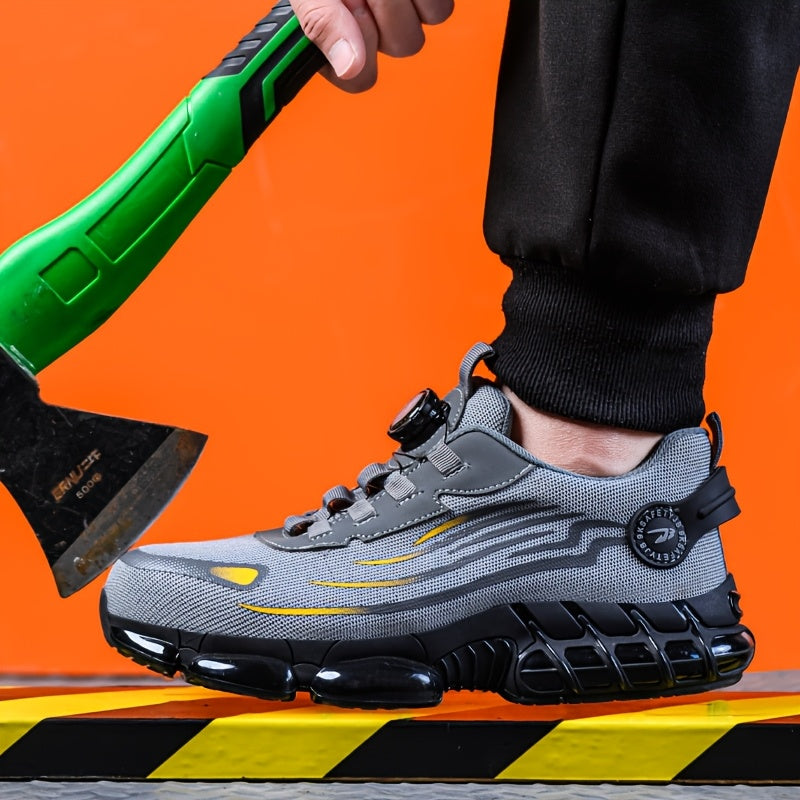 Zapatos de Seguridad con Punta de Acero – Cierre Giratorio, Suela Antideslizante y Resistente a Pinchazos