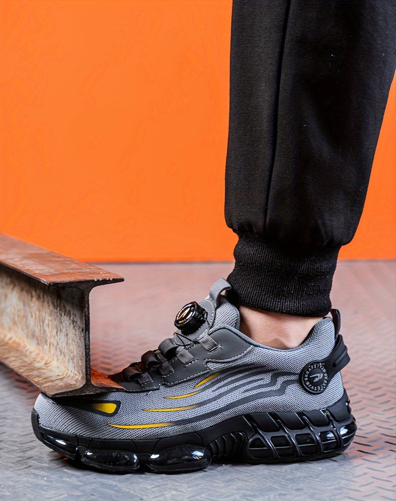 Zapatos de Seguridad con Punta de Acero – Cierre Giratorio, Suela Antideslizante y Resistente a Pinchazos