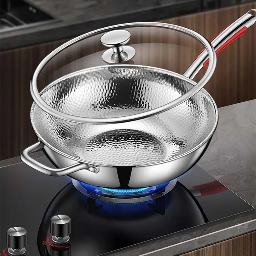 Titanium Wokpan Inductie 30 cm - Ronde Bodem voor Gezond Koken 1