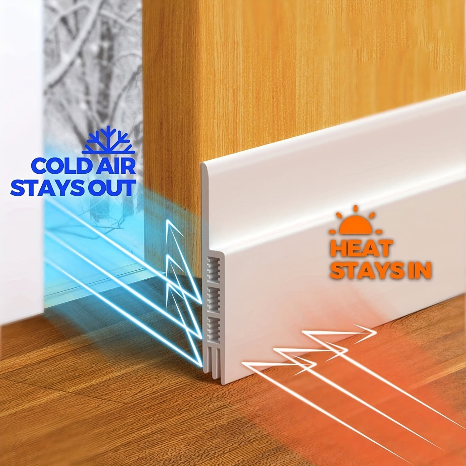 Tochtstrip Deur Siliconen 99cm Wit Zelfklevend Geluidsisolatie Deurafdichting Tochtstopper Energiebesparing Woning Isolatie | Sansoti 1