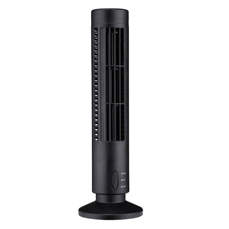 Torenventilator USB Bladloos Compact Design Zwart 38cm Hoog voor Bureau en Kantoor | Sansoti 0