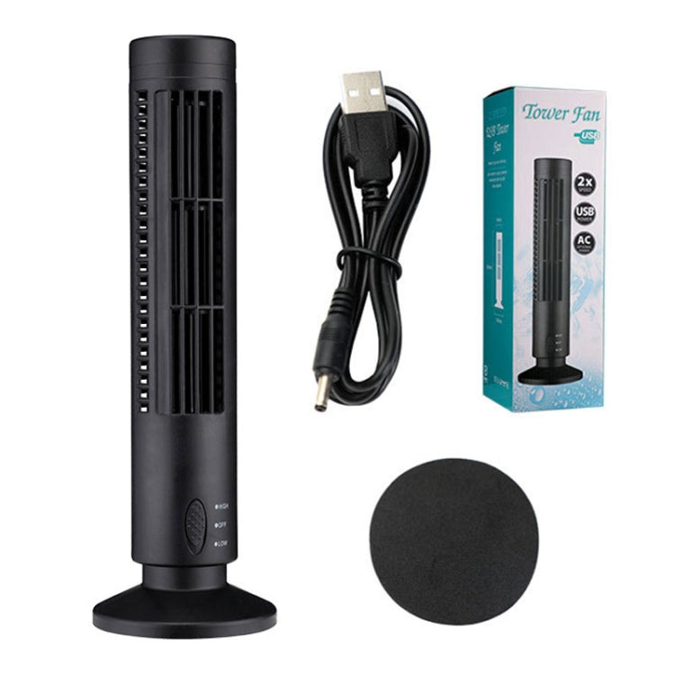 Torenventilator USB Bladloos Compact Design Zwart 38cm Hoog voor Bureau en Kantoor | Sansoti 4