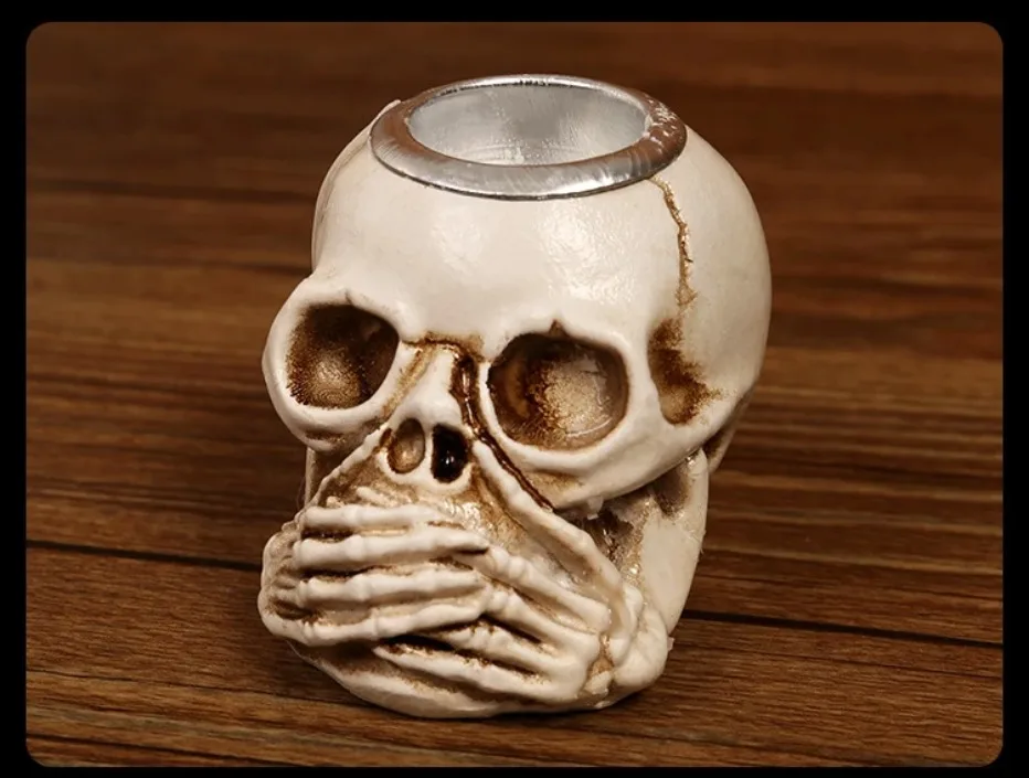TotenkopfGlühen Skullight 3-delige Halloween-schedelkandelaarset 3