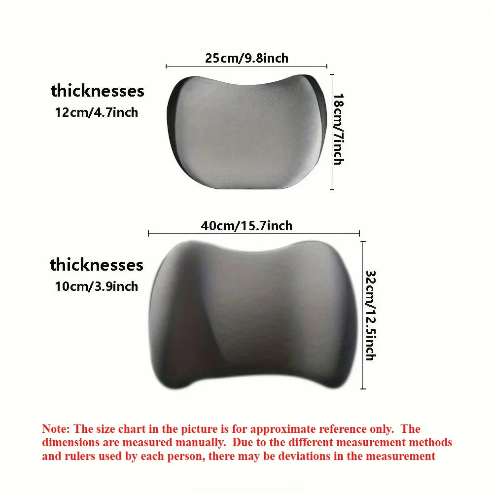 Traagschuim Auto Nekkussen met Lendensteun en Rugleuning voor Comfort tijdens Lange Rit 5