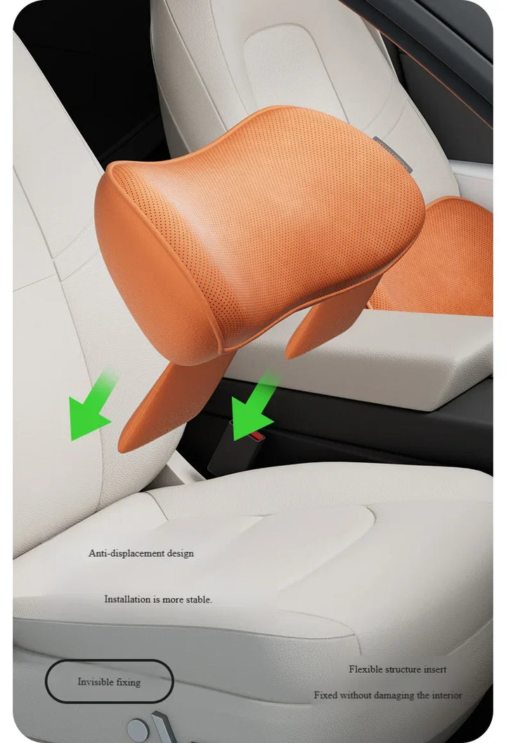 Traagschuim Autostoelkussen met Lendensteun voor Bureaustoelen en Auto&
