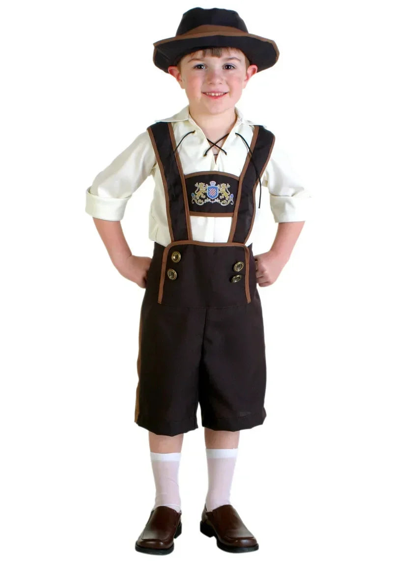 AlpenKinder – Conjunt de disfressa d'Oktoberfest per a nens amb lederhosen i barret
