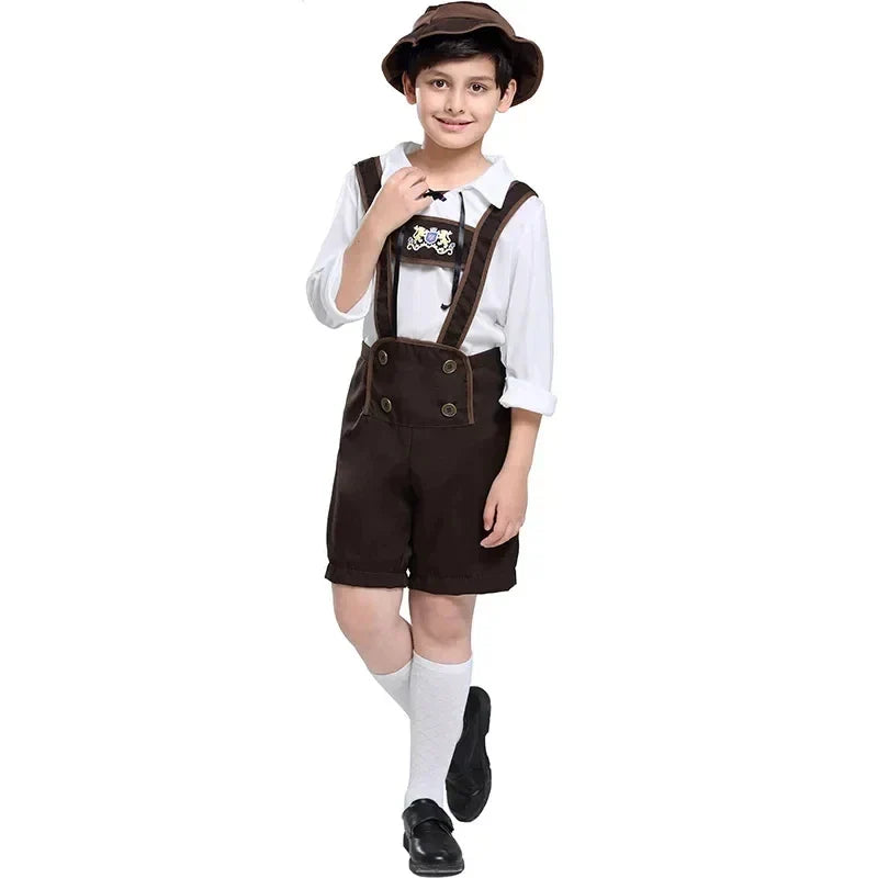 AlpenKinder – Oktoberfest Kostuumset voor Jongens met Lederhosen &amp; Hoed