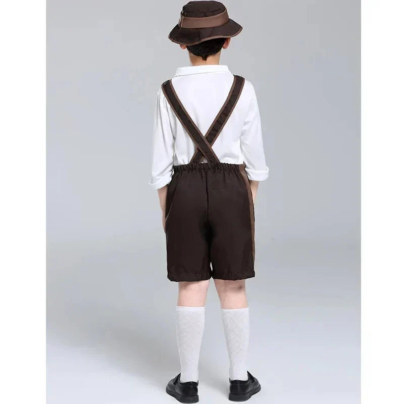 AlpenKinder – Conjunt de disfressa d'Oktoberfest per a nens amb lederhosen i barret
