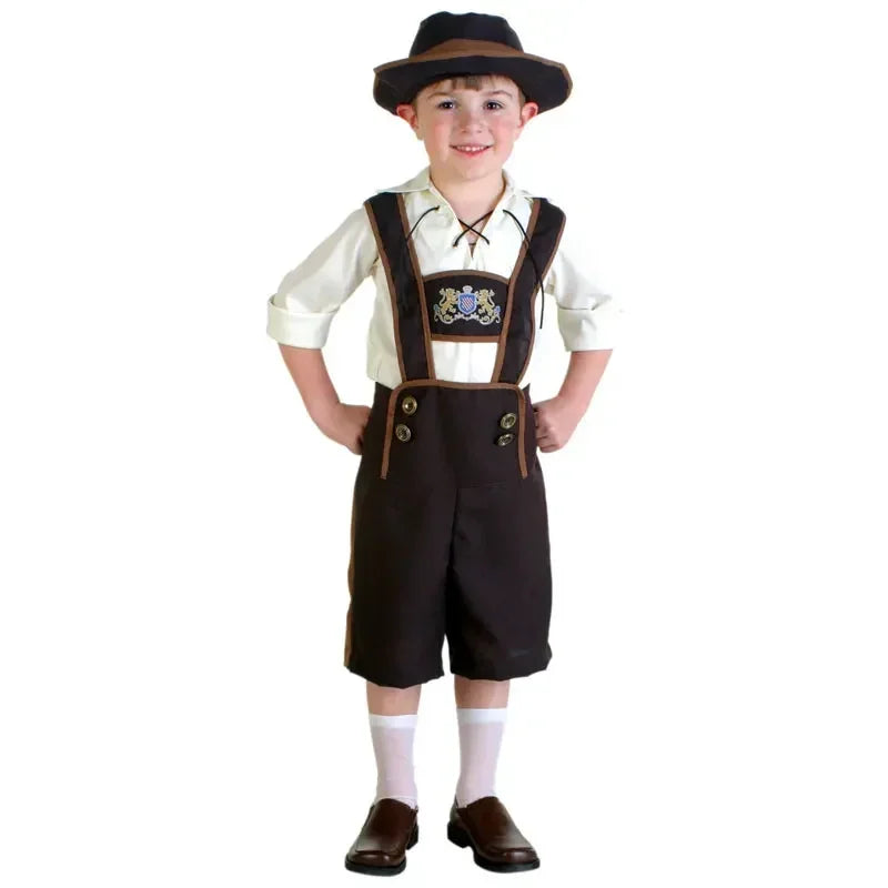 AlpenKinder – Conjunt de disfressa d'Oktoberfest per a nens amb lederhosen i barret