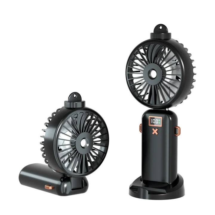 Tragbarer Mini Ventilator mit Nebelfunktion, USB-Ladeanschluss, Handventilator für Unterwegs 6