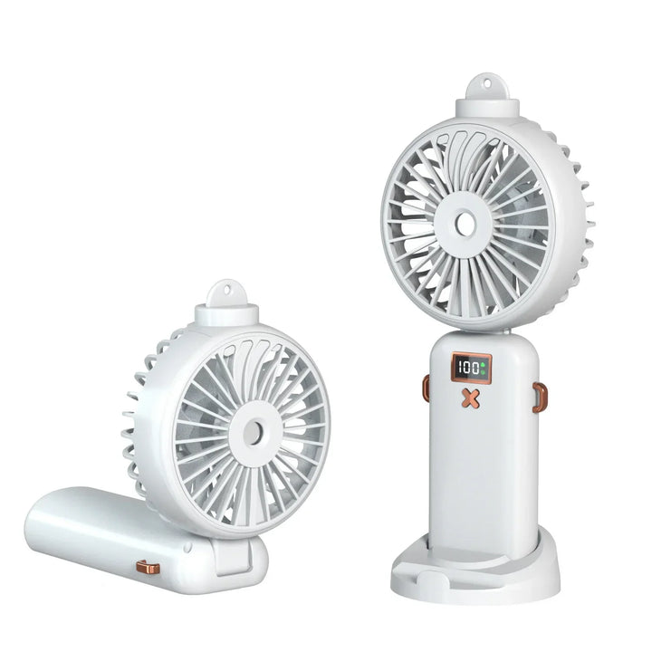 Tragbarer Mini Ventilator mit Nebelfunktion, USB-Ladeanschluss, Handventilator für Unterwegs 7