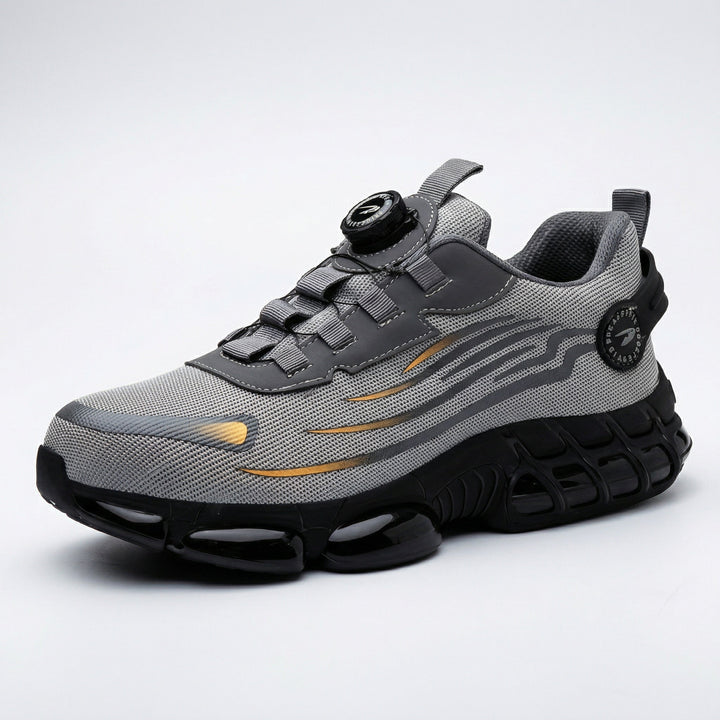 Zapatos de Seguridad con Punta de Acero – Cierre Giratorio, Suela Antideslizante y Resistente a Pinchazos