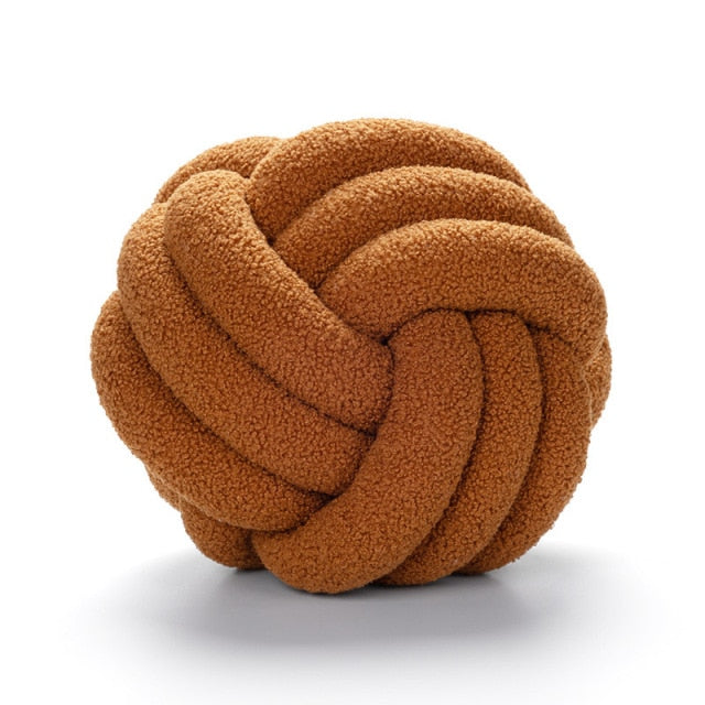 Almohada Nuvora Knoop – Algodón Plush Redondo Diseño, Estilo Boho en 2 Tamaños