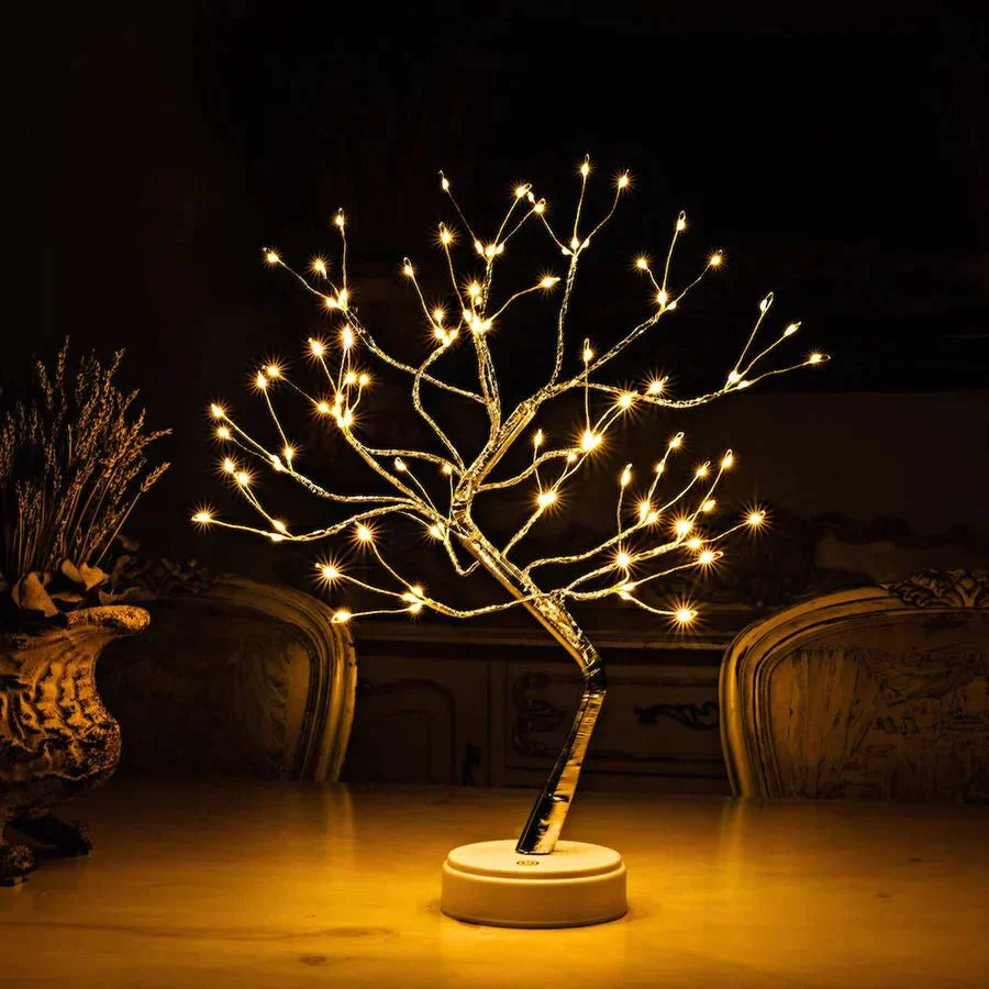 Lámpara de brazo LED LumiTree – Diseño hecho a mano con 108 LED cálidos y ramas flexibles