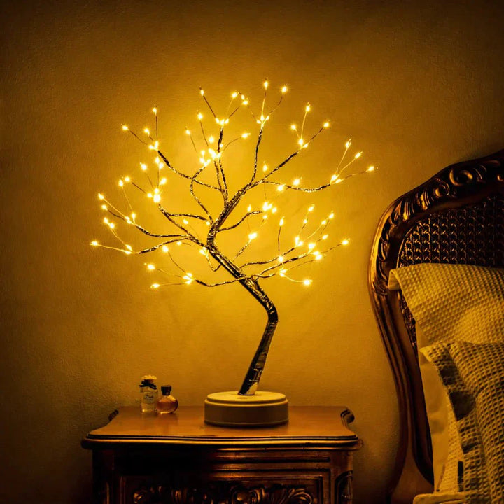 Lámpara de brazo LED LumiTree – Diseño hecho a mano con 108 LED cálidos y ramas flexibles