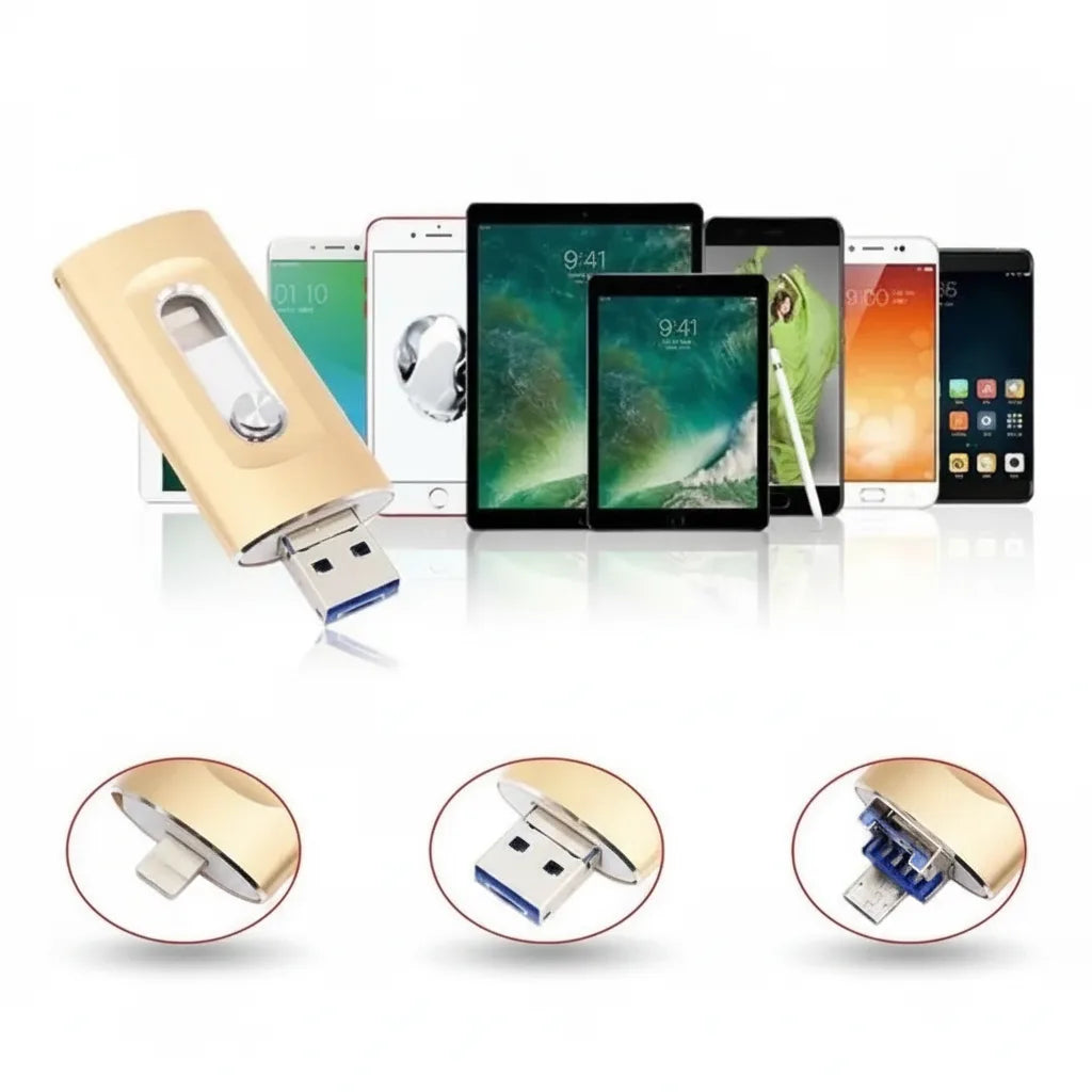 USB-stick voor iPhone 256GB – 3-in-1 fotostick voor smartphone en computer 5
