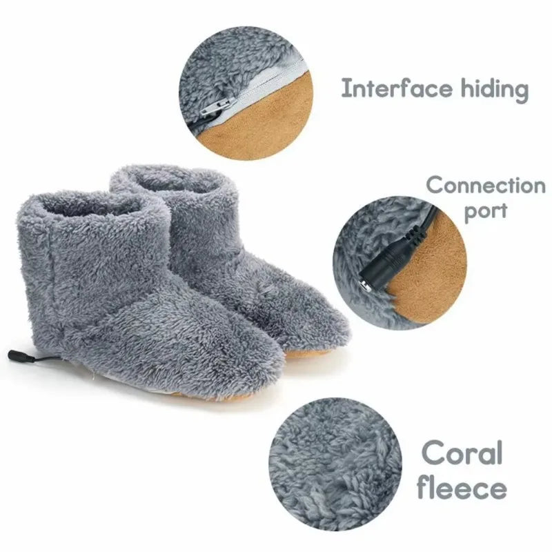 USB Oplaadbare Verwarmde Snowboots voor Heren en Dames met Pluche Voering 3