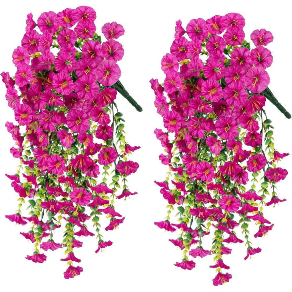 UV-bestendige kunstmatige ochtendglorie bloem hangende decoratie 1