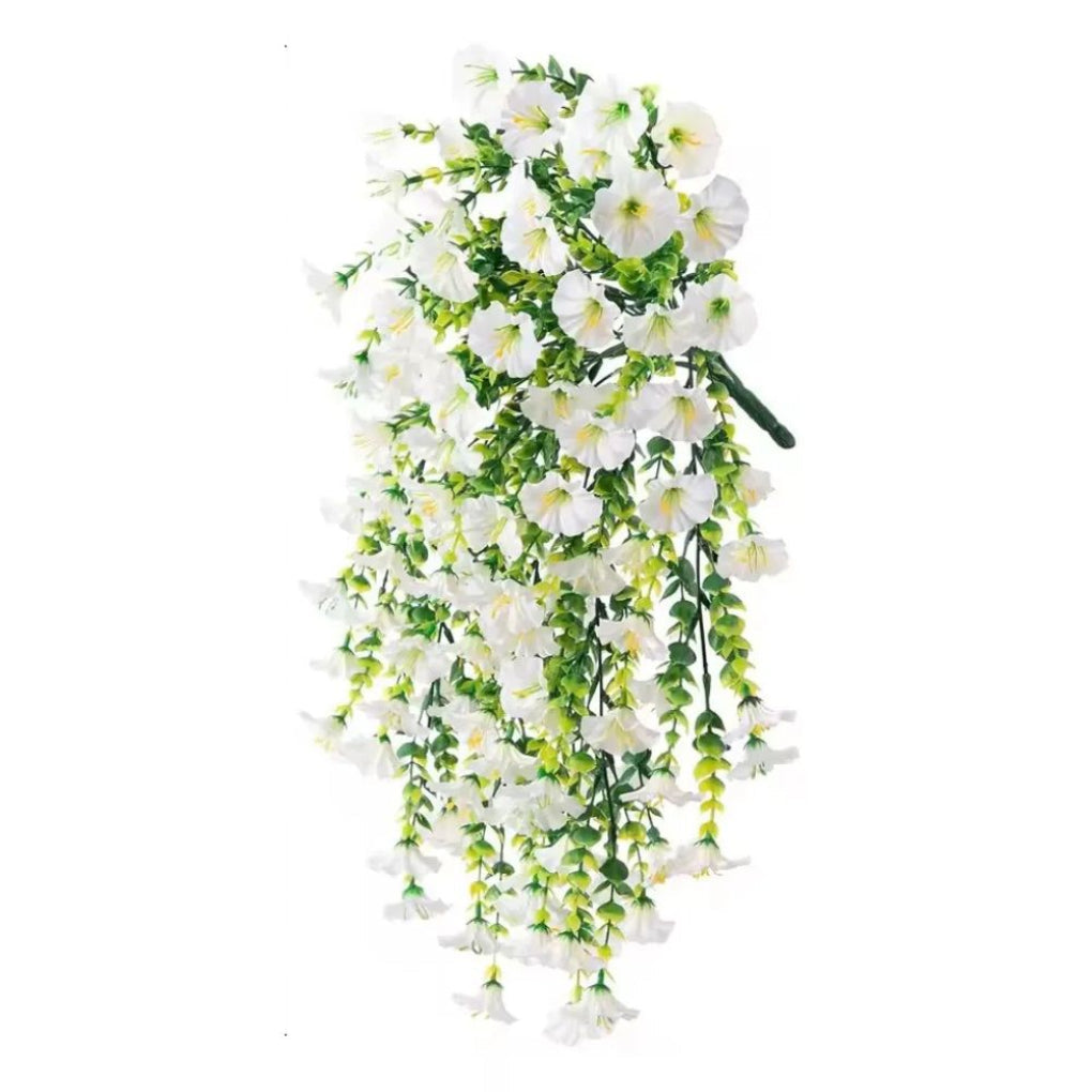 UV-bestendige kunstmatige ochtendglorie bloem hangende decoratie 2