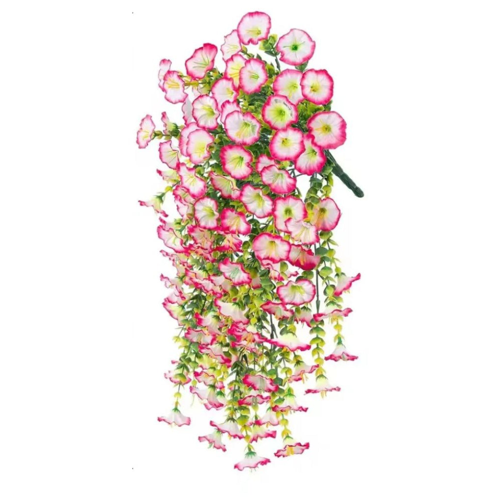 UV-bestendige kunstmatige ochtendglorie bloem hangende decoratie 4