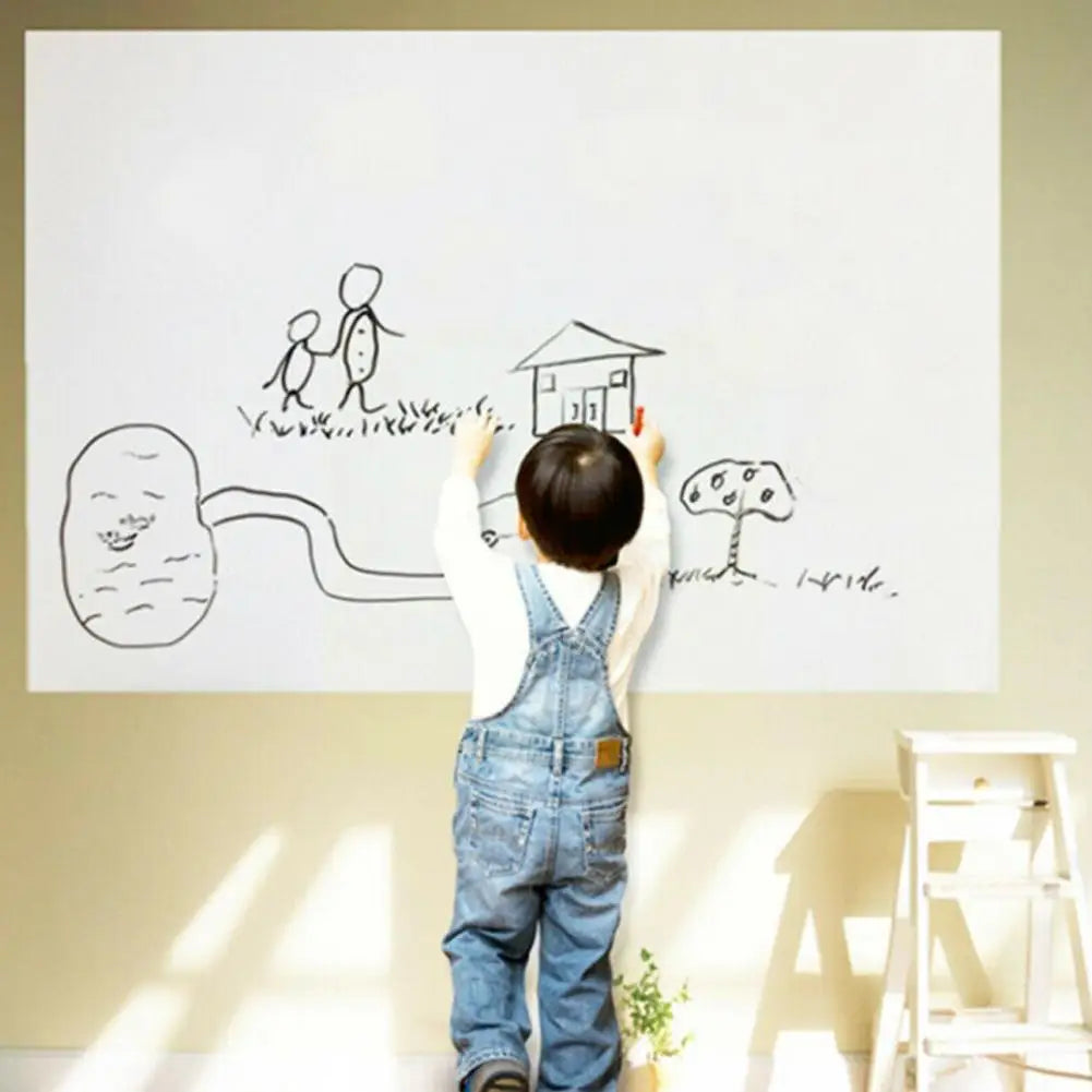 Uitwisbare Whiteboard Sticker 45x200 cm Zelfklevend PVC voor Onderwijs en Kantoor 3