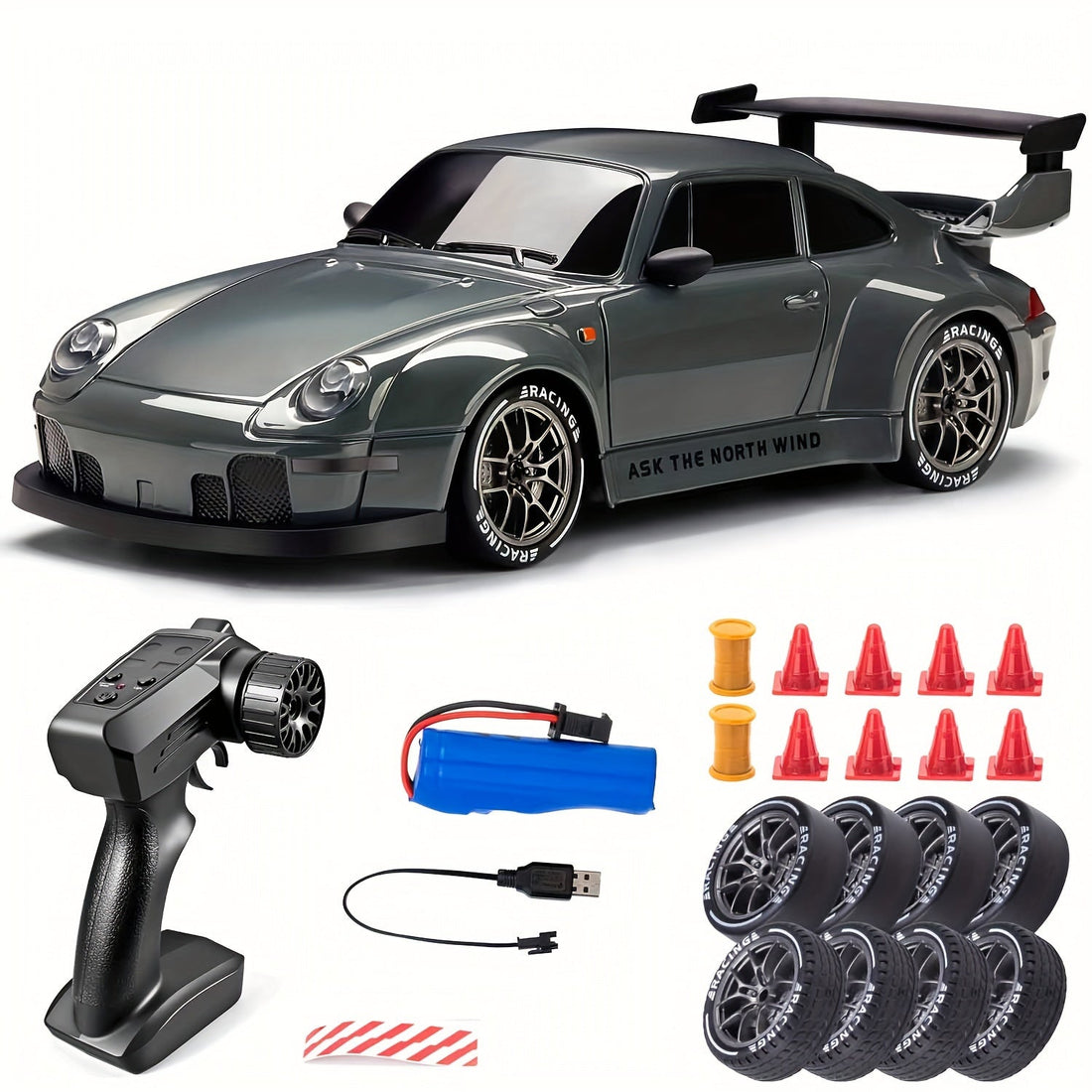 Ultimate Drift Racer 1:24 - RC Auto met Verlichte Wielen 0