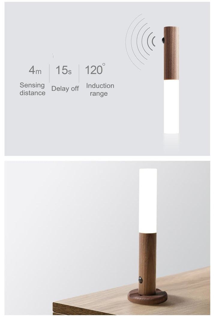 Lumora Lámpara de Pared Recargable – USB, Sensor de Movimiento y Luz LED Blanca Cálida