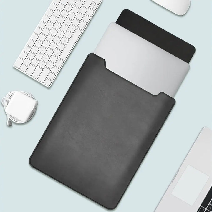 Velaro – Laptop sleeve 13–15 inch PU leer ultradun &amp; waterafstotend