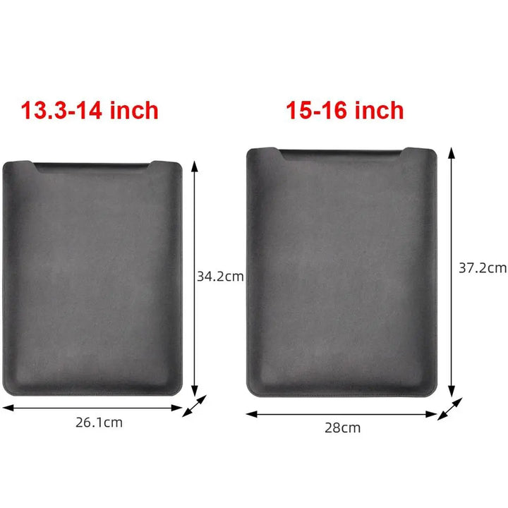 Velaro – Laptop sleeve 13–15 inch PU leer ultradun &amp; waterafstotend